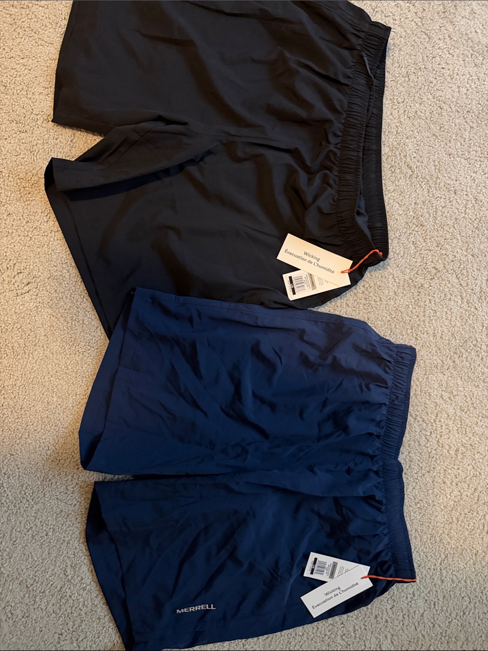 Merrell Navy and Black Athletic Shorts Set